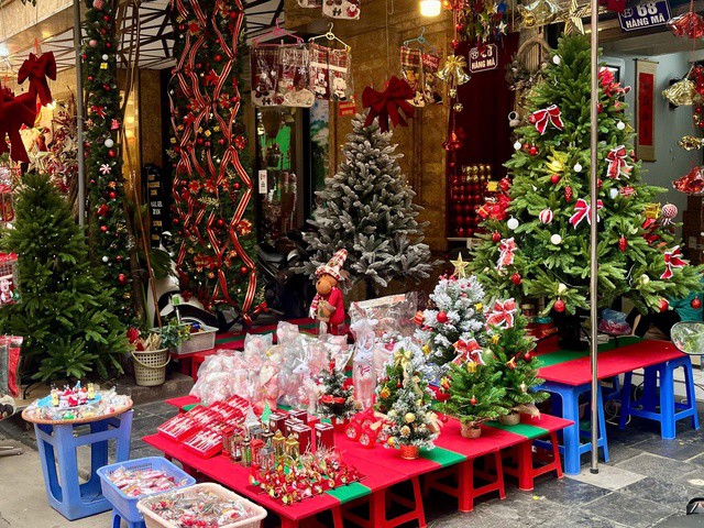 Giá các món đồ Giáng sinh linh hoạt, phù hợp với mọi nhu cầu của người mua. Cây thông Noel được trưng bày đa dạng từ loại mini để bàn cho đến các cây lớn cao hơn 2 mét. Các cây thông nhỏ được trang trí sẵn có giá từ 150.000 - 500.000 đồng, trong khi cây lớn, chất liệu tốt hơn, có thể lên tới vài triệu đồng/cây. Vòng nguyệt quế có nhiều kiểu dáng từ cổ điển đến hiện đại, giá dao động từ 80.000 - 300.000 đồng/ cái tùy kích cỡ và vật liệu.