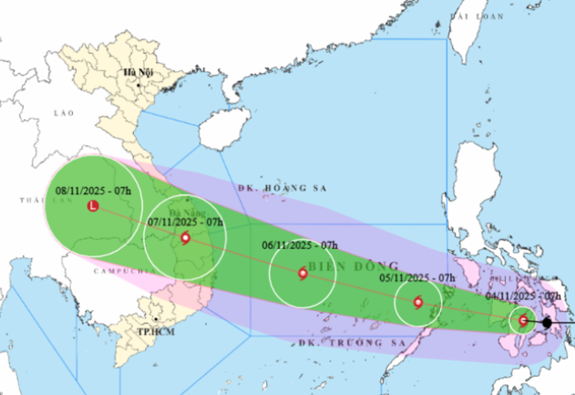 Bão Kalmaegi giật cấp 16, di chuyển rất nhanh, dự báo các tỉnh thành sẽ bị ảnh hưởng - 1