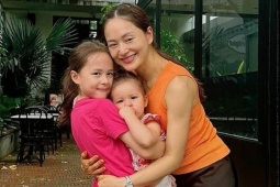 Lan Phương cố gắng cân bằng thời gian cho hai con