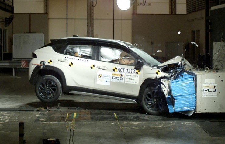 Suzuki Fronx được đánh giá thử nghiệm an toàn. Ảnh: ASEAN NCAP