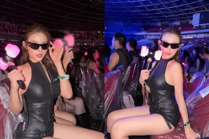 'Phú bà' Huyền Baby lên đồ cực chặt chém đi xem concert Blackpink