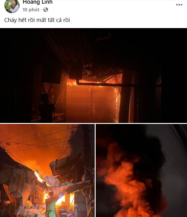 Tiểu thương bị cháy sạch hàng