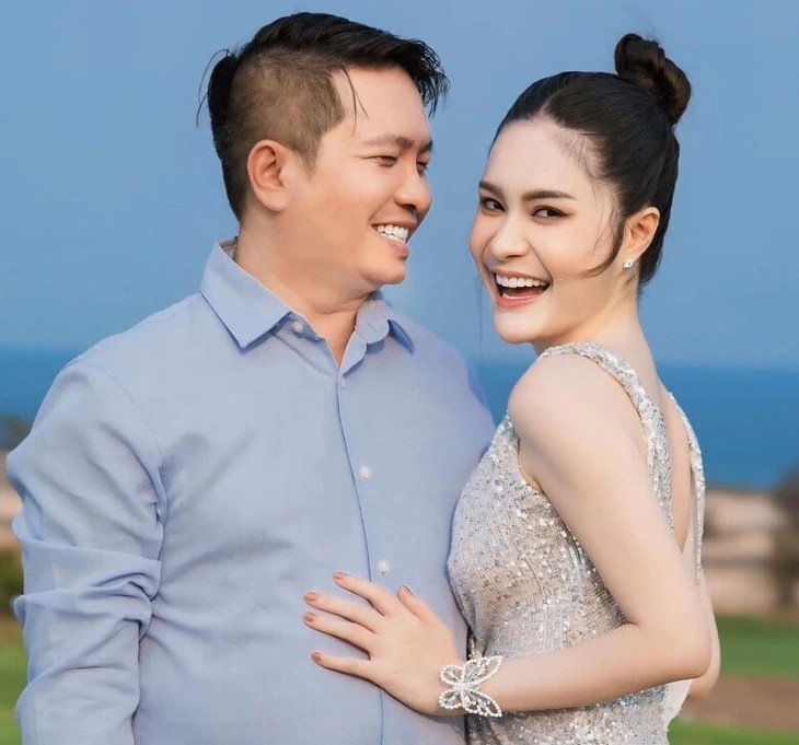 Vợ chồng đại gia Nguyễn Quốc Vũ và ca sĩ Đoàn Di Băng. Ảnh: FBNV