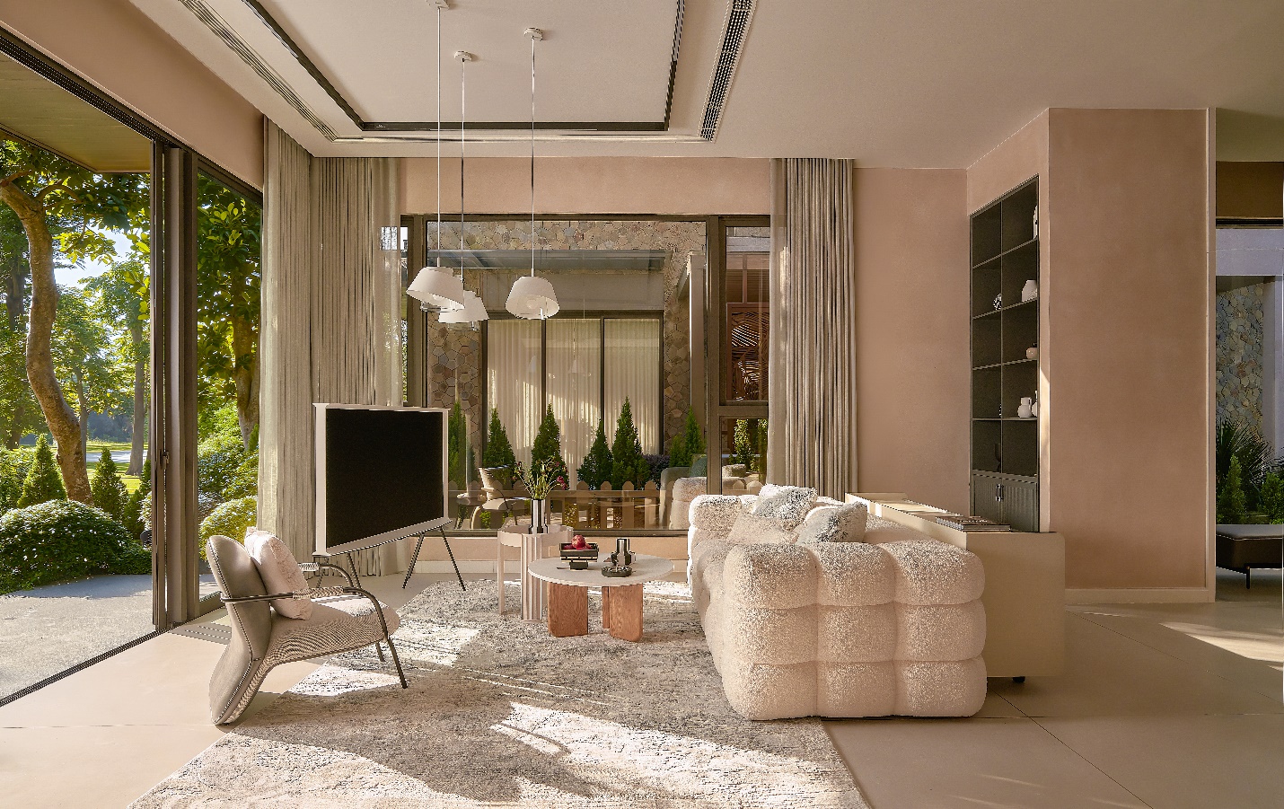 View rừng sau cánh cửa tại biệt thự rừng có hầm trải nghiệm đầu tiên được Ecopark ra mắt tại phía Tây TP HCM