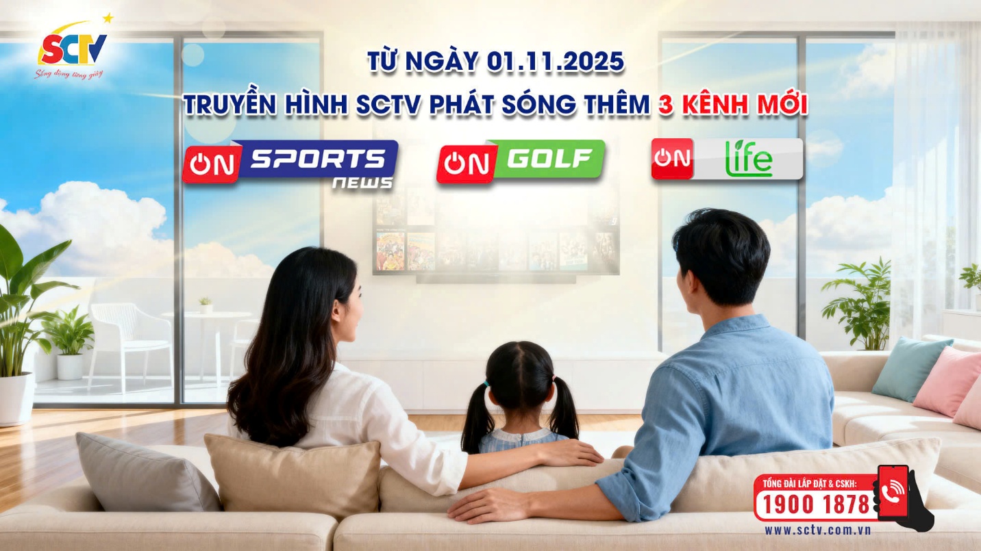 SCTV chính thức bổ sung 3 kênh mới: On Sports New, On Golf và On Life từ 01/11 - 1