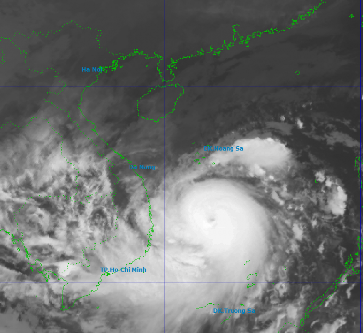 Ảnh vệ tinh chụp bão Kalmaegi lúc 6h sáng nay.