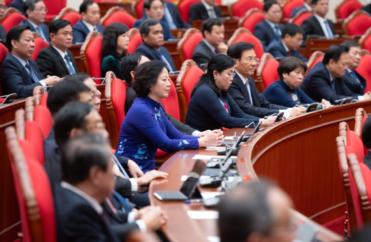 Các đại biểu tại Hội nghị lần thứ 14 Ban Chấp hành Trung ương Đảng khóa XIII.