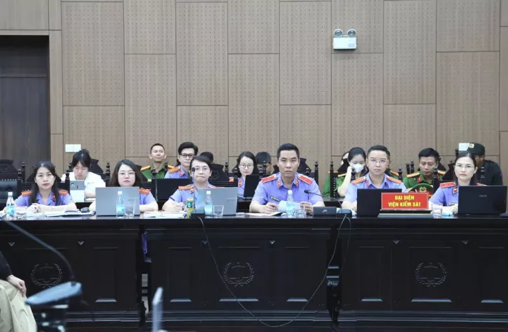 Đại diện VKS tại phiên tòa. Ảnh: Hoàng Huy