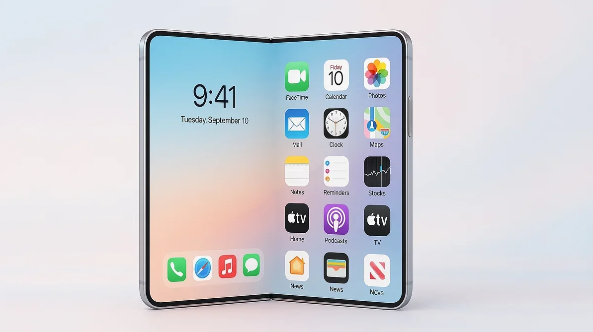 Ảnh concept iPhone màn hình gập.