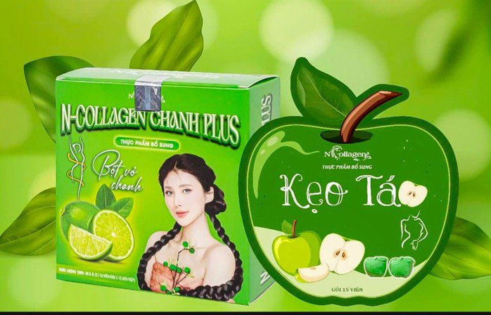 Kẹo táo được "Ngân collagen" quảng cáo