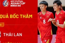 Futsal Việt Nam cùng bảng đương kim Á quân Thái Lan tại VCK châu Á