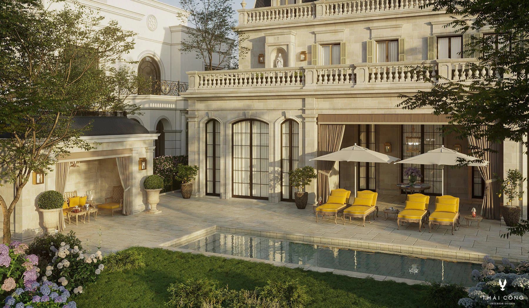 Căn biệt thự 400 tỷ đồng gây ồn ào của vợ chồng Đoàn Di Băng được nhà thiết kế Thái Công thiết kế từ năm 2021.