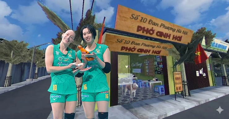 Thanh Thúy và đồng đội ghé quán phở hot nhất mạng xã hội