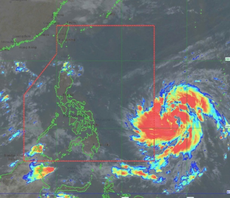 Vị trí bão Fung-wong vào sáng 7-11. Ảnh: PAGASA