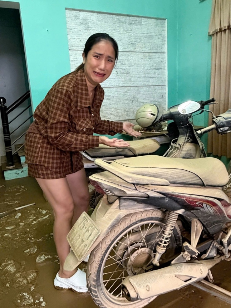 MC nói bốn thành viên trong gia đình cô vệ sinh nhà cửa bằng các phương pháp thủ công nên mệt mỏi, kiệt sức.