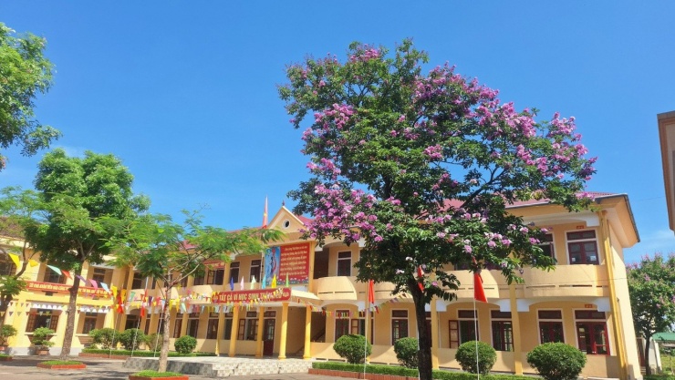 Trường THCS Minh Lạc, nơi em N.K.M. theo học. (Ảnh CTV)