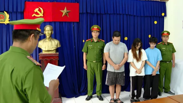 Công an đã khởi tố, bắt Quân, Tuyết và Thanh. Ảnh: CA