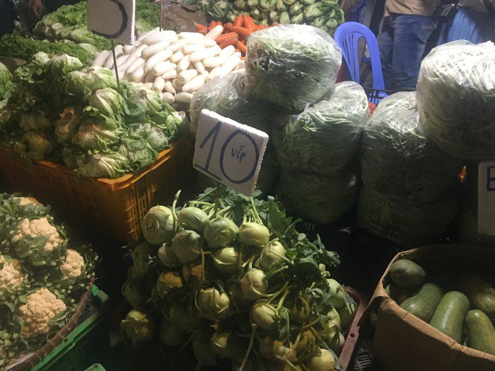 Rau củ về chợ đầu mối TP HCM