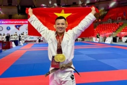 "Quỷ lùn" Hồng Sơn đánh đâu thắng đó, giật 2 HCV Jujitsu vô địch thế...