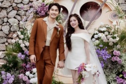 Diễn viên Ngọc Huyền xinh như công chúa trong đám cưới với Đình Tú