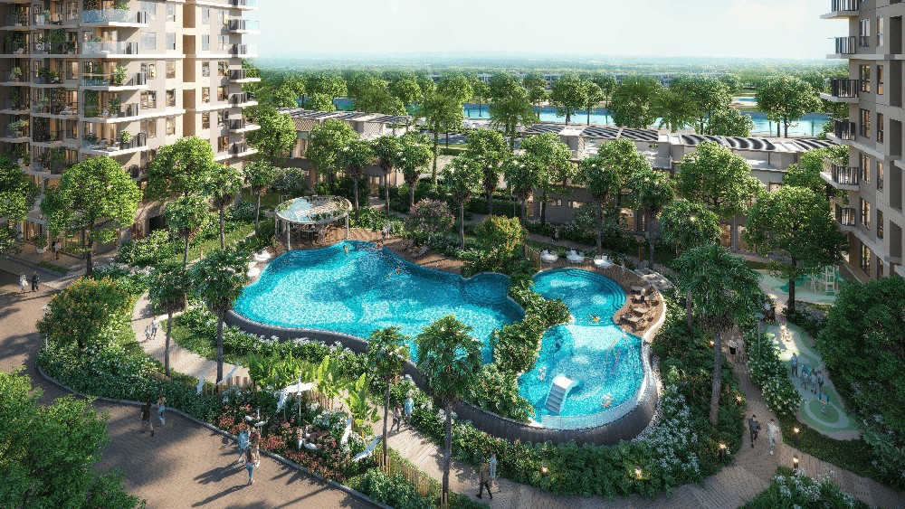 Không gian nội khu chuẩn resort giữa lòng đô thị Waterpoint.