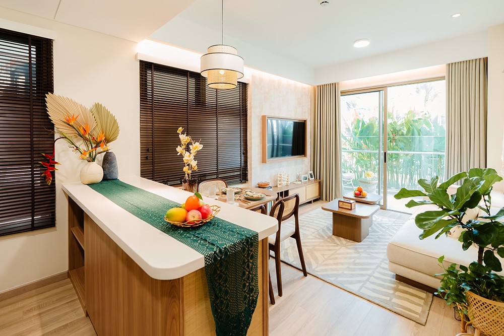 Căn hộ Solaria Rise hướng đến phong cách sống hiện đại, ấm cúng và tràn ngập ánh sáng tự nhiên.