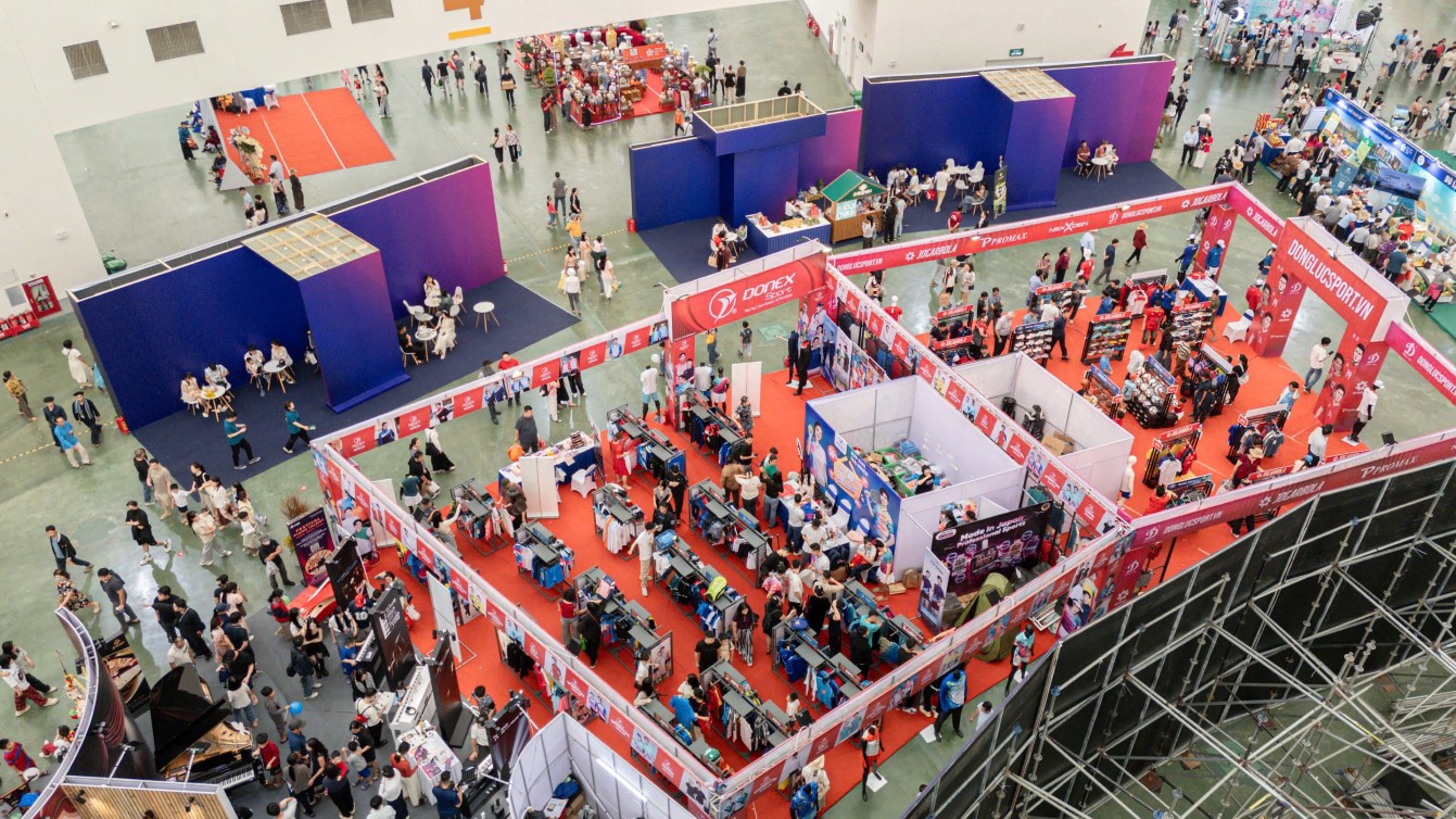 Không gian trong nhà lên tới 130.000 m2 của VEC đáp ứng các sự kiện xúc tiến thương mại quy mô quốc gia, quốc tế