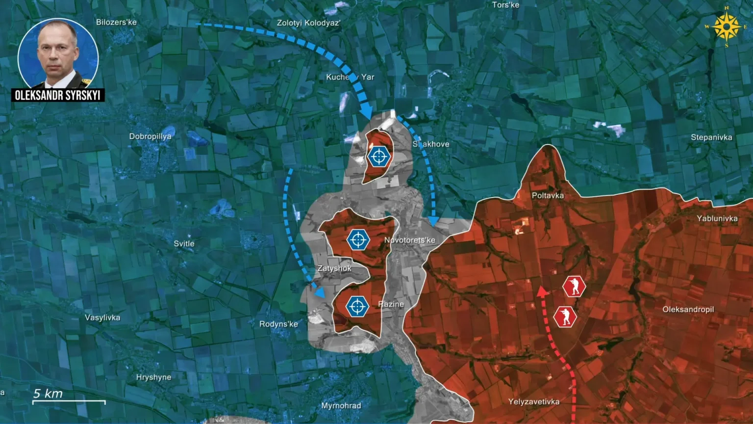 Cuộc phản công do đích thân Tổng tư lệnh Syrskyi chỉ huy. Ảnh: Euromaidan Press.
