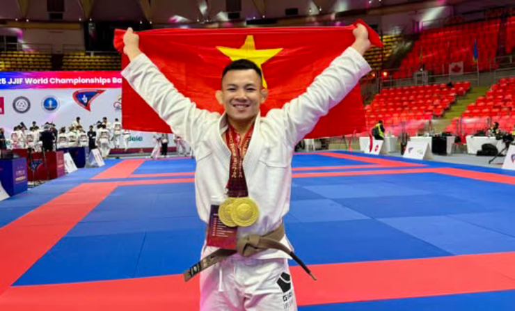 Đào Hồng Sơn lập cú đúp huy chương vàng ở giải vô địch thế giới 2025. Ảnh Facebook nhân vật