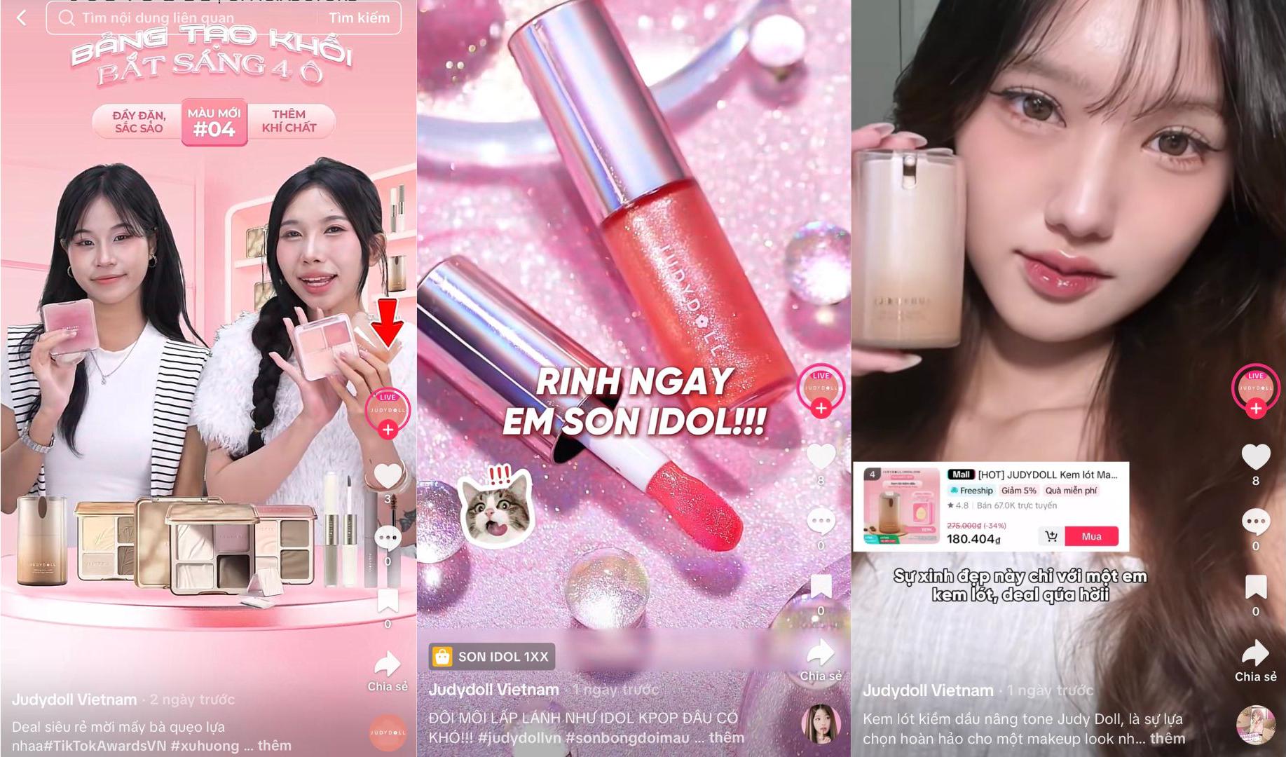 JUDYDOLL thu hút người dùng TikTok Shop với nội dung sáng tạo và sản phẩm được yêu thích