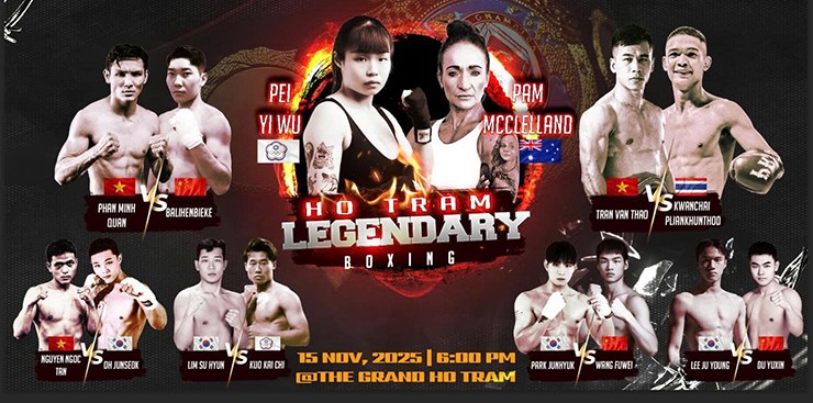 3 võ sĩ Việt Nam thượng đài tại&nbsp;Ho Tram Legendary
