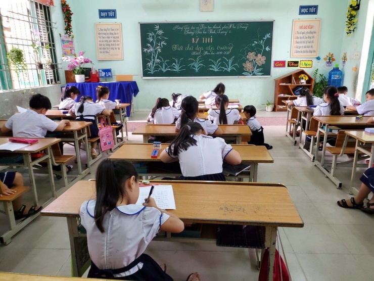 Học sinh của một trường tiểu học ở Hà Nội.