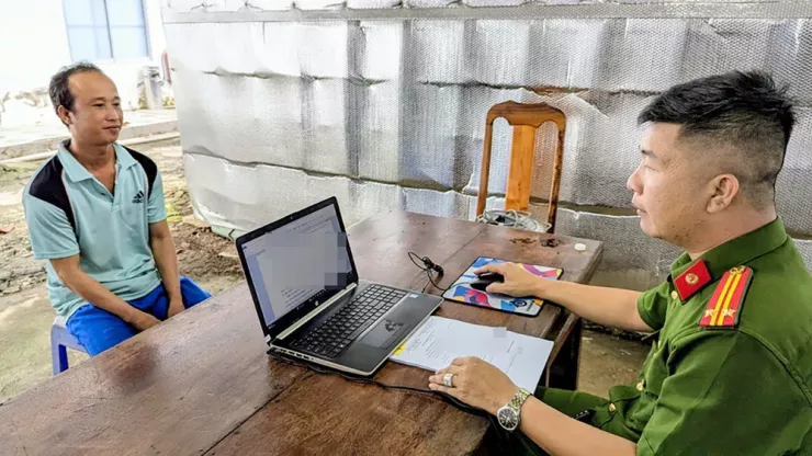 Nguyễn Văn Phúc tại cơ quan Công an.