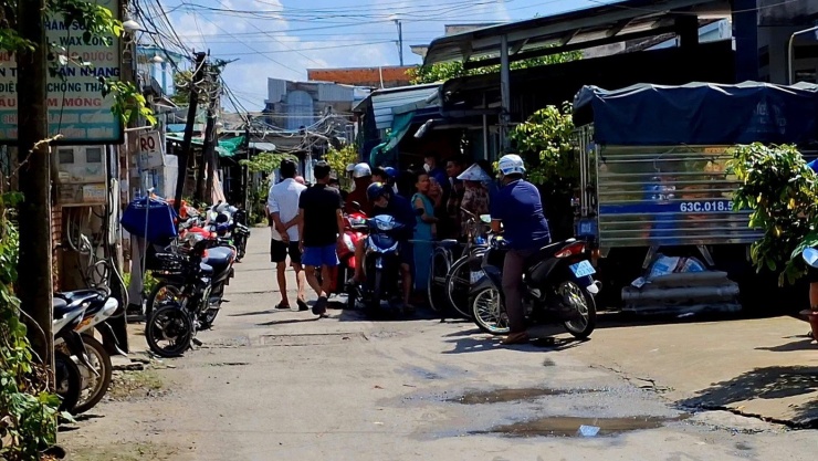 Khu vực nơi 3 người tử vong trong phòng trọ.