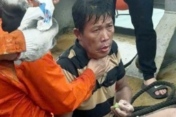 Tin tức trong ngày - Nạn nhân vụ 3 người trên thúng mất tích: Thúng chìm trong tâm bão số 13, lạc nhau