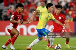 Video bóng đá U17 Brazil - U17 Indonesia: 39 phút sụp đổ, đẳng cấp chênh lệch (World Cup U17)