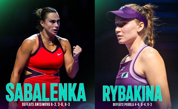 Sabalenka và Rybakina góp mặt tại chung kết WTA Finals 2025