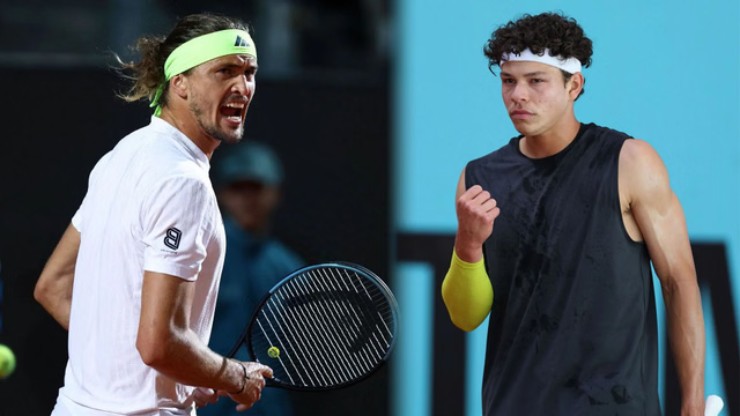 Zverev (bên trái) thường chơi hay ở giải đấu này và thường thi đấu nổi bật khi gặp Shelton (bên phải)