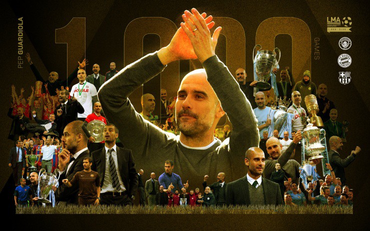 Guardiola chuẩn bị cán mốc 1000 trận trong sự nghiệp HLV