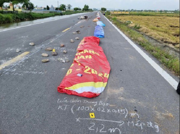 Hiện trường nơi xảy ra vụ việc. Ảnh: Công an tỉnh Ninh Bình.