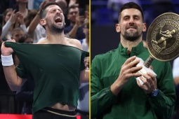 Djokovic xé áo ăn mừng danh hiệu thứ 101, bất ngờ rút khỏi ATP Finals