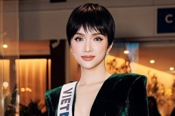 Thời trang - Hương Giang diện váy đính hàng trăm viên kim cương tại Miss Universe