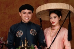 Vợ chồng Đỗ Thị Hà tái hiện đám cưới xưa