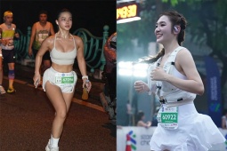 Người đẹp Khánh Ly vô địch chạy 21km, dàn mỹ nhân "làm nóng" giải marathon