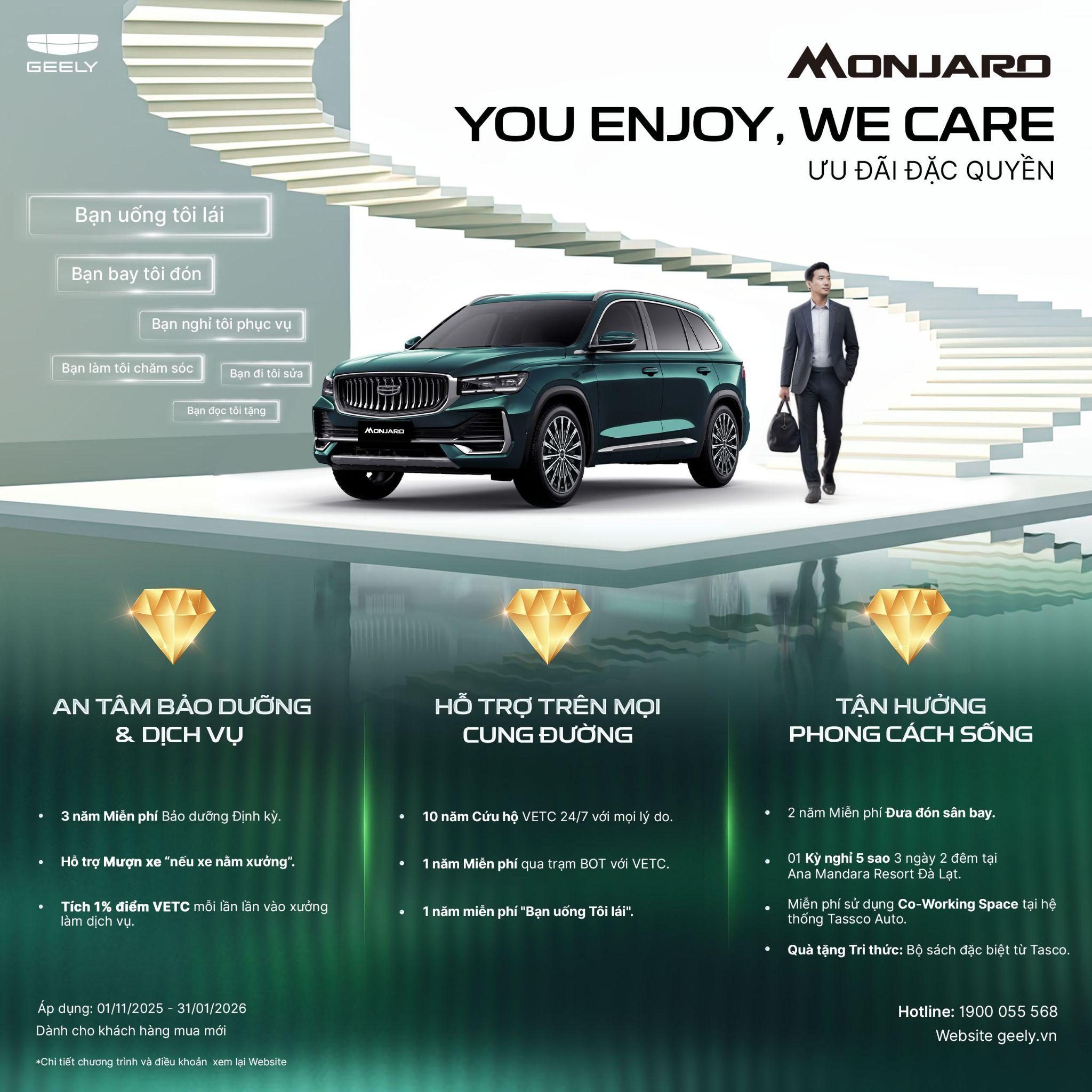 Mua Geely Monjaro nhận ưu đãi đặc quyền “chưa từng có” trong nghành ô tô Việt - 1