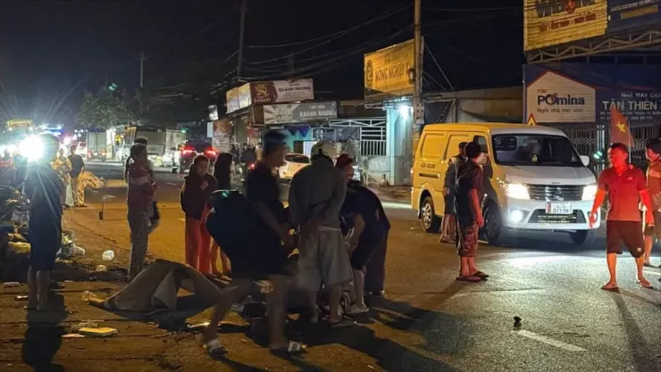 Đoạn đường xảy ra tai nạn. Ảnh: N.D