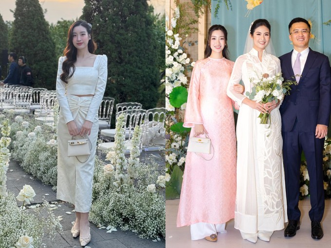Phong cách trang nhã của Đỗ Mỹ Linh trong những lần đi ăn cưới.