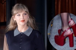 Thời trang - Taylor Swift bị chê khi mang giày cao lênh khênh