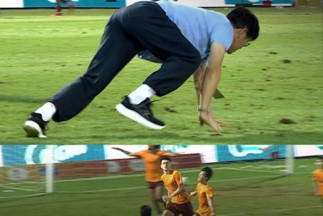 Tại sao HLV Vũ Tiến Thành bò khắp sân ăn mừng bàn thắng của ngôi sao HAGL?