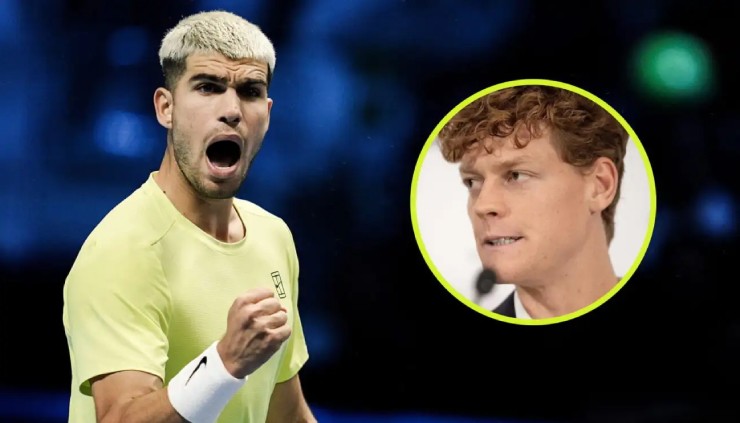 Sau 1 tuần giữ số 1, Sinner (ảnh nhỏ) phải trả lại vị trí cho Alcaraz (ảnh lớn)